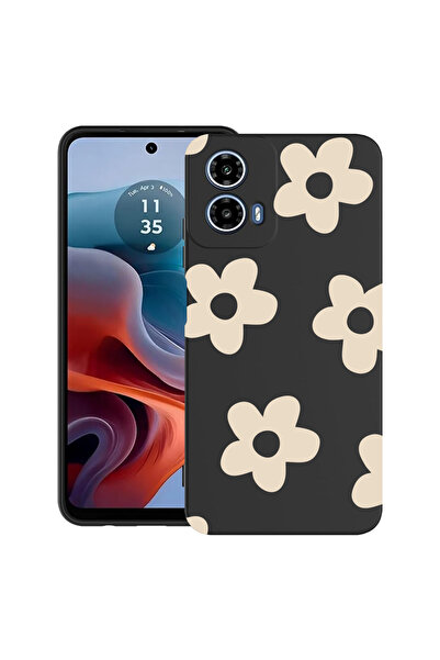 bestcase Θήκη TPU εξαιρετικά λεπτή για Motorola Moto G45, ρετρό μαργαρίτα, 20...