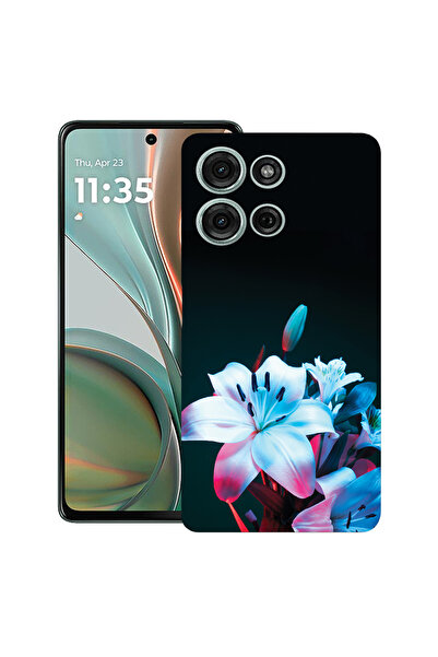 bestcase Carcasă ultra subțire TPU pentru Motorola Edge 50, floare de orhidee...