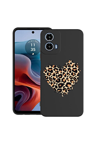 bestcase Carcasă ultra subțire TPU pentru Motorola Moto G45, model inimă de l...