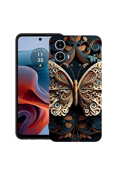 bestcase Carcasă ultra subțire TPU pentru Motorola Moto G45, model Butterfly,...