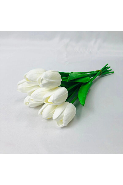 Lumenn 10'lu Yapay Çiçek Islak Lale- Gelin Buketi- Dekoratif Çiçek