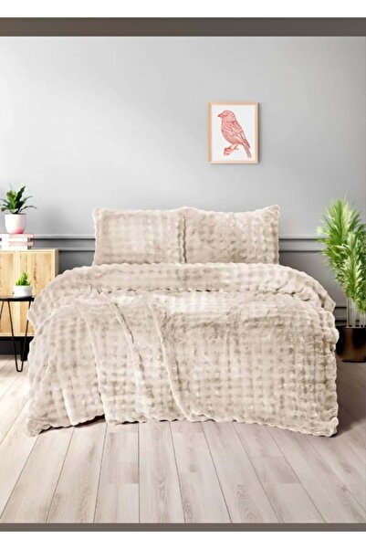 Merinos Diamond Kürk Comforter Set, Çift Kişilik Yorgan Seti (220x240)-Bubble...