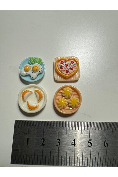 La Petite Boheme Minyatür Oyuncak Tabaklı Yiyecek Seti (4 adet)