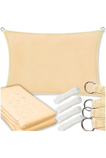 Other Copertină de parasolar impermeabilă cu protecție UV, bej, pentru grădin...