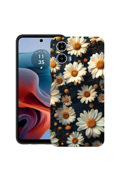 bestcase Carcasă ultra subțire din TPU pentru Motorola Moto G45, 3D Daisy, 20...