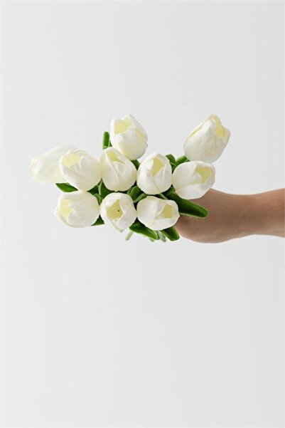 Lumenn 10'lu Yapay Çiçek Islak Lale- Gelin Buketi- Dekoratif Çiçek