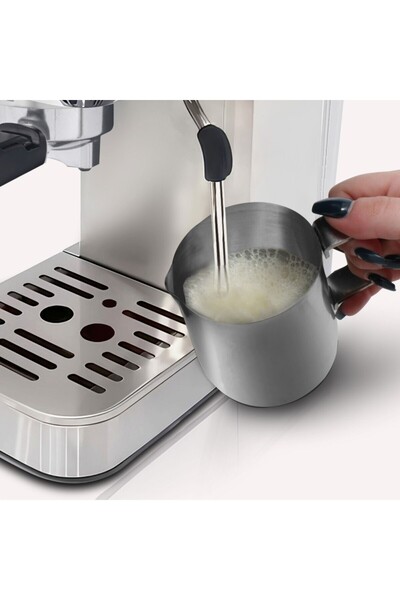 ROHNSON Slim stainless steel manual espresso machine, R98016 Hot & Cold, 20 bar, 1,350W, 1.1 L,