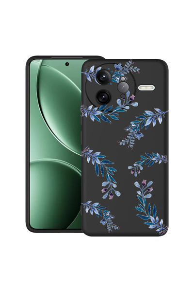 bestcase Carcasă ultra subțire TPU Mat pentru Poco F7 Ultra, flori albastre, ...