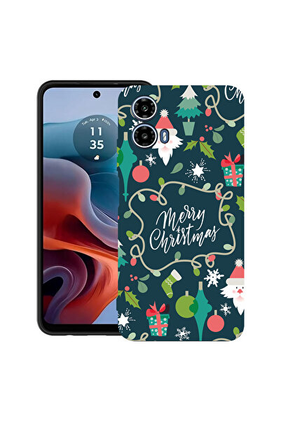 bestcase Carcasă ultra subțire din TPU pentru Motorola Moto G45, Crăciun feri...