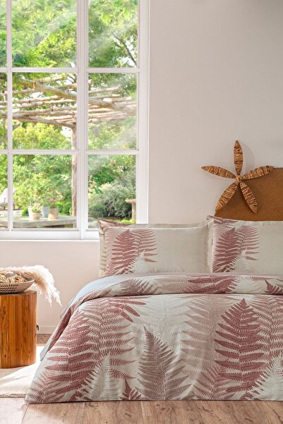 Özdilek مجموعة غطاء لحاف ملاءة سرير مزدوجة من Love Ladder