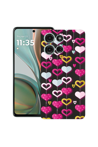 bestcase Carcasă ultra subțire din TPU pentru Motorola Edge 50, cu inimioare ...