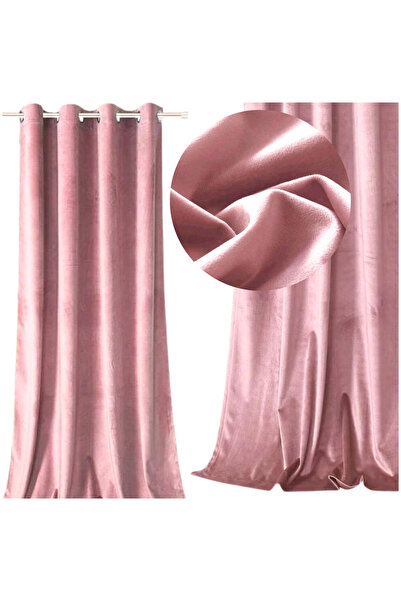 Other Velvet curtain with eyelets - pink