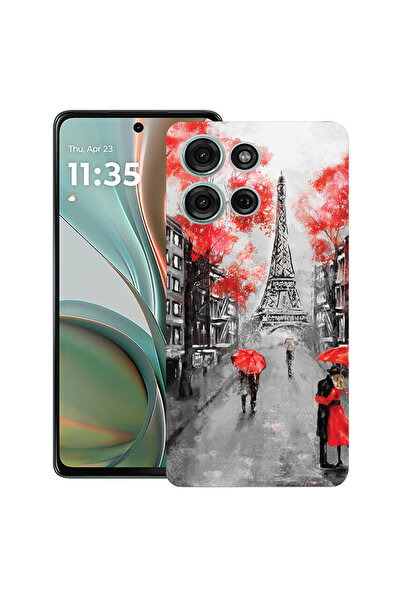 bestcase Carcasă ultra subțire TPU pentru Motorola Edge 50, antișoc 1.5MM, Turnul Eiffel din Paris, 2060075 B 1378
