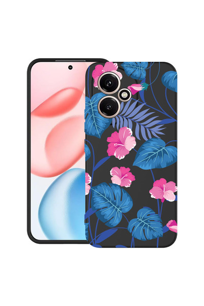bestcase Carcasă ultra subțire TPU pentru Honor 400, flori albastre tropicale...
