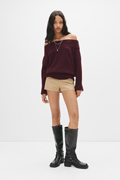 Pull & Bear Asymmetric soft knit sweater