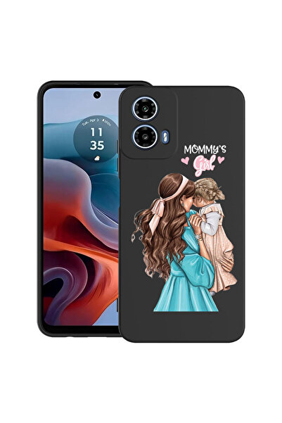 bestcase Carcasă ultra subțire din TPU pentru Motorola Moto G45, Mommy's Girl...