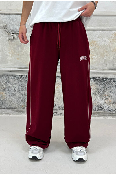 serline Yazlık-Serline Nakış Çizgili Stoper Paça Eşofman