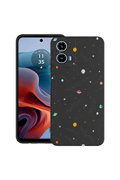 bestcase Carcasă ultra subțire din TPU pentru Motorola Moto G45, Univers, Pla...