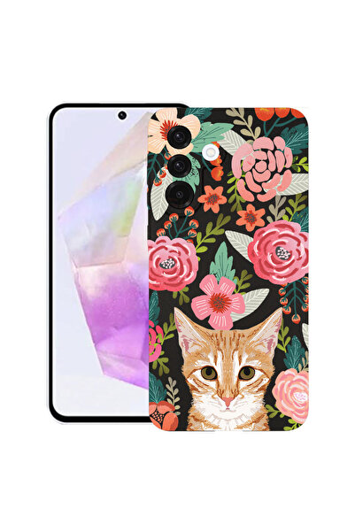 bestcase Θήκη TPU εξαιρετικά λεπτή για Samsung Galaxy S25 FE, Γάτα και λουλού...