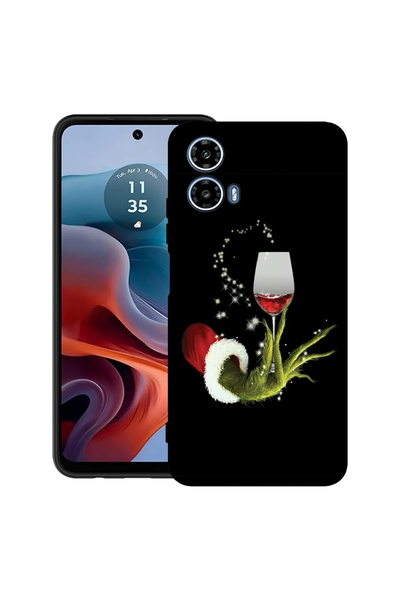 bestcase Carcasă ultra subțire din TPU pentru Motorola Moto G45, Grinch de Cr...