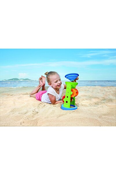 Hape Double Sand and Water Wheel Beach Toy, Multicolor Sand and Water Toy