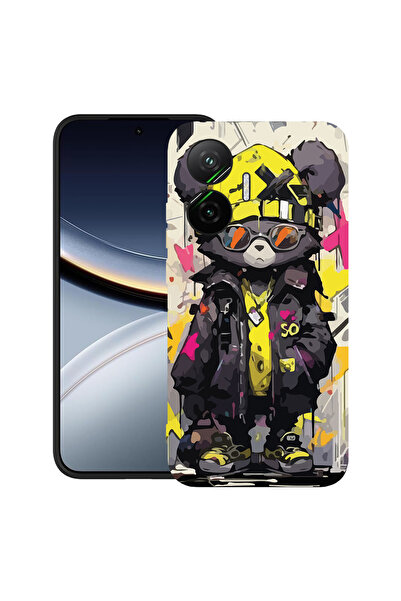 bestcase Carcasă ultra subțire TPU pentru Poco F7, culori pastelate Teddy Bea...
