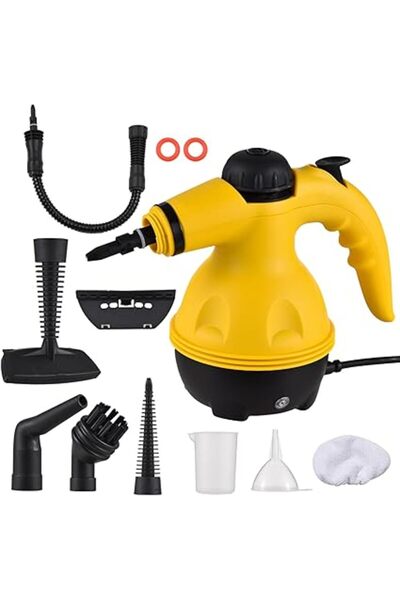 Generic Moninsta Portable Handheld Steam Cleaner with 10pcs Accessories & Safety Lock, Multi-Purpose & Power