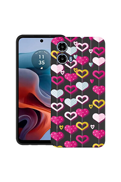 bestcase Carcasă ultra subțire din TPU pentru Motorola Moto G45, cu inimioare...