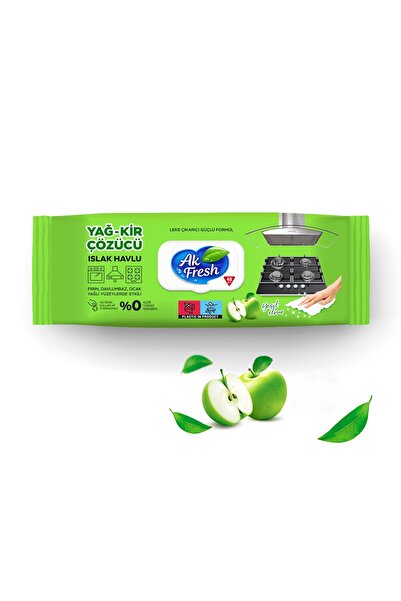 AKFRESH Servetele umede degresante pentru suprafetele din bucatarie cu mar ve...
