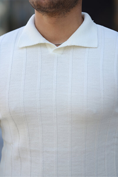 BY İMPALA MODA Men's Polo Neck Thick Ribbed Knit Sweater