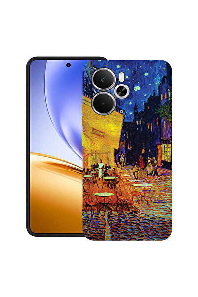 bestcase Carcasă ultra subțire TPU pentru Realme 14 5G, cu design Van Gogh Ca...