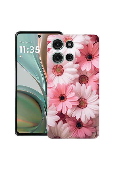 bestcase Carcasă ultra subțire din TPU pentru Motorola Edge 50, roz margaretă...