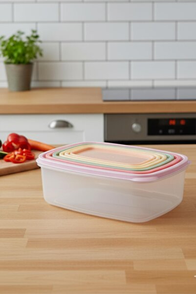 EWs مجموعة من 6 حاويات تخزين ملونة سعة 3 لتر لتنظيم المطبخ