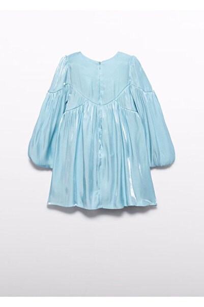 Abel & Lula ABEL& LULA AQUA MAVİ İÇİ PENYE ASTARLI KIZ ÇOCUK ELBİSE (04-08 YAŞ ARASI BEDENLER) - MAVİ