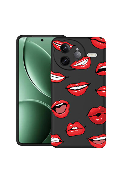 bestcase Carcasă ultra subțire TPU Mat pentru Poco F7 Ultra, model buze - săr...