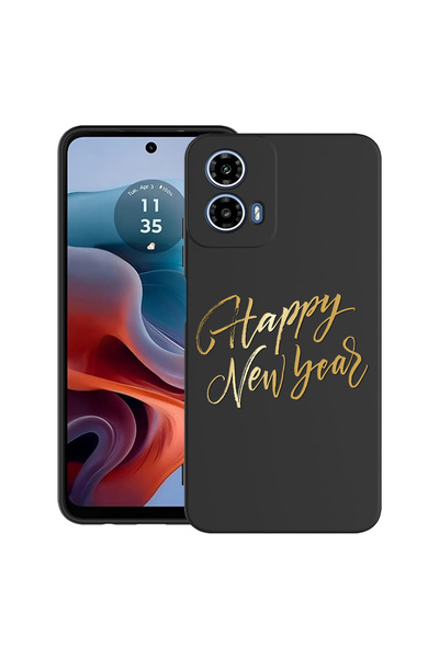 bestcase Θήκη TPU εξαιρετικά λεπτή για Motorola Moto G45, Ευτυχισμένο το Νέο ...