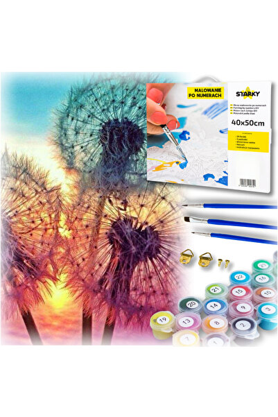 Other DIY Painting by Numbers Kit with Frame, Creative Dandelions Picture, 40x40cm