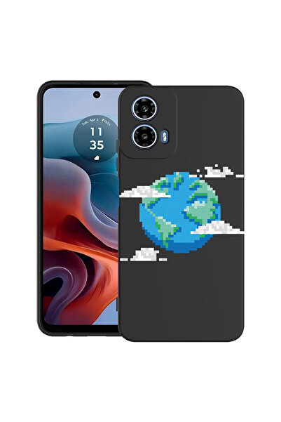 bestcase Carcasă ultra subțire din TPU pentru Motorola Moto G45, Minecraft Ea...