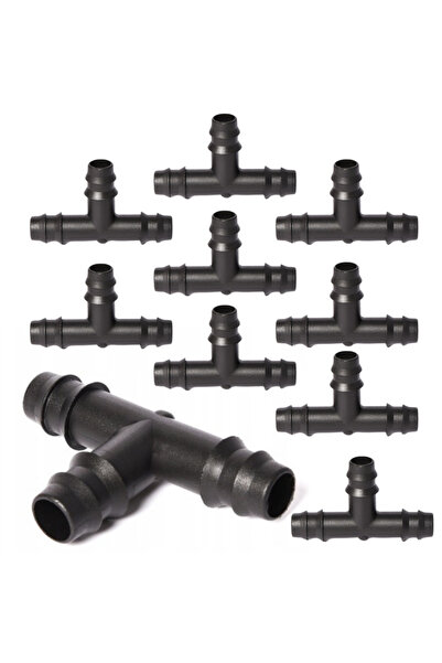 Other Set de 10 conectori în T pentru linie de picurare, țeavă, furtun, dop cu închidere rapidă 16