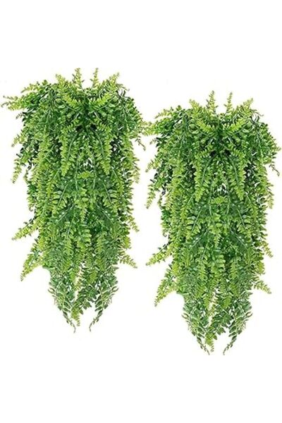 Generic AMERTEER Artificial Hanging Plants | 2 Pack fake Hanging plants | 3ft Fake Ivy Leaf Vine | Fake Pott