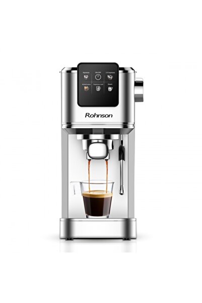 ROHNSON Slim stainless steel manual espresso machine, R98016 Hot & Cold, 20 bar, 1,350W, 1.1 L,