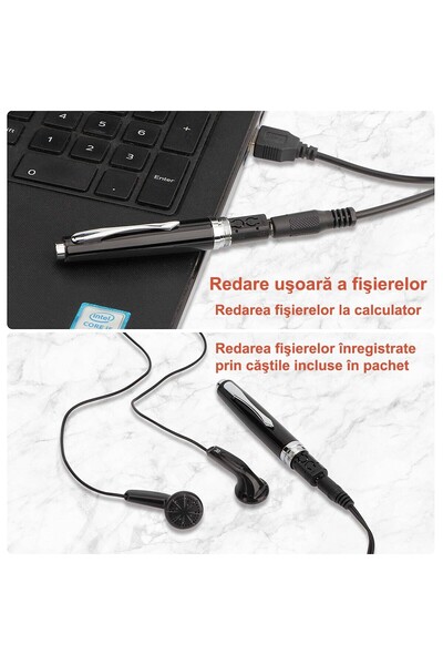 SINZO Spy Voice Recorder Integrated In Pen, 32 GB Memory Included
