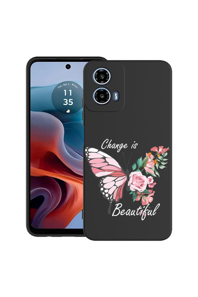 bestcase Carcasă ultra subțire din TPU pentru Motorola Moto G45, Change is Be...