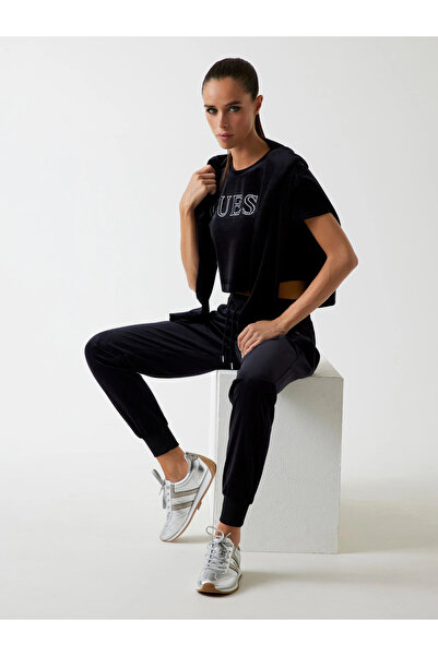 Guess Couture Kadın Siyah Aktif Regular Fit Eşofman Altı V3BB27K0232-JBLK