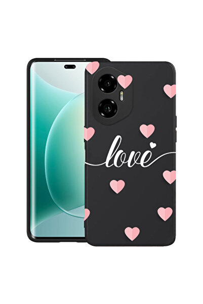 bestcase Carcasă ultra subțire TPU pentru Honor 300, cu motive de inimă, 2052...
