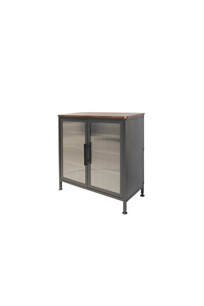 DEC4 دولاب تخزين عصري بأبواب زجاجية شفافة