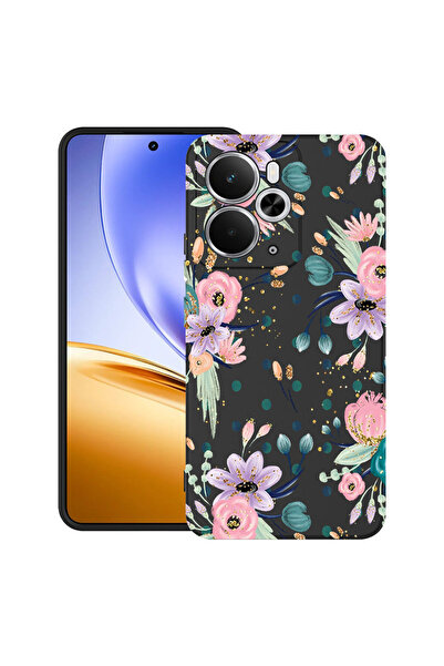 bestcase Carcasă ultra subțire TPU Mat pentru Realme 14T, Colecția Flowers, 2...