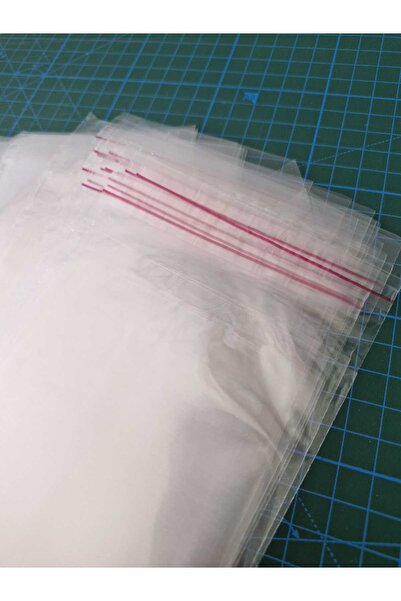 ETİKETİM 50 Adet 10x20 Bantlı Şeffaf Poşet Jelatin-Organizer Takı Toka Aksesuar ve Kart