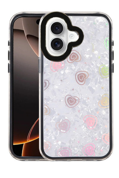 NewFace غطاء SEPETIM لهاتف آيفون 16 بنمط لومي - أسود