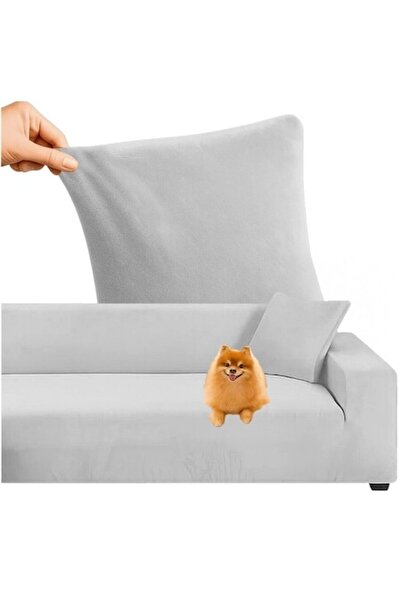 SMARTECH Elastic Velvet Couch Cover 145-185 cm, Waterproof + Pillowcase, Ligh...